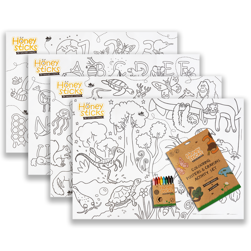 Jumbo Posters and Crayons Activity Set
