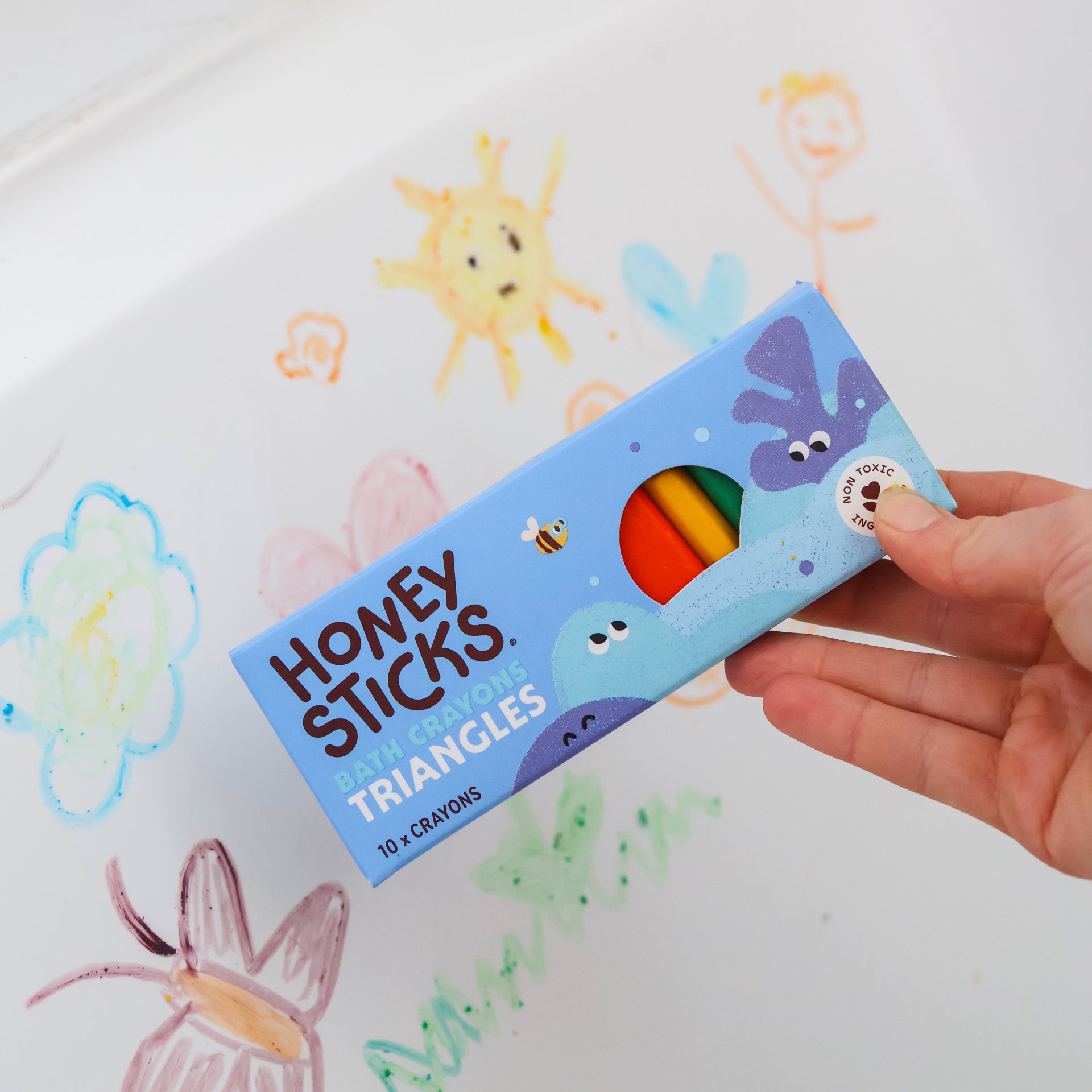 Honeysticks Bath Crayons Triangles 10pk