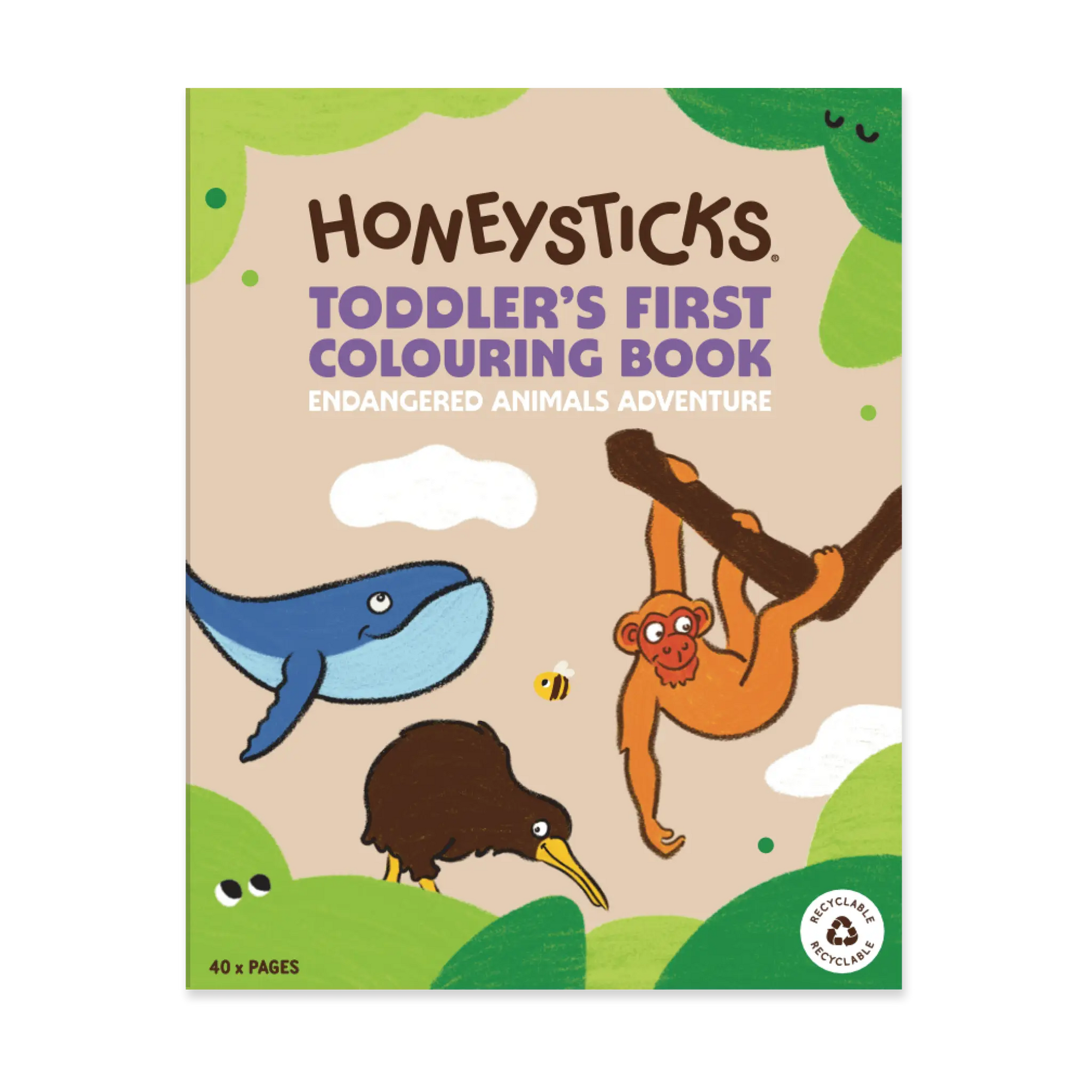 Toddler's First Colouring Book - An Endangered Animals Adevnture