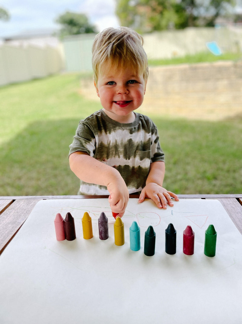 Peanut Crayons for Toddlers, 12 Colors Non-toxic Crayons + 2 Coloring  Books, Easy to Hold Washable Safe Toddler Crayons for Kids Coloring Art  Supplies