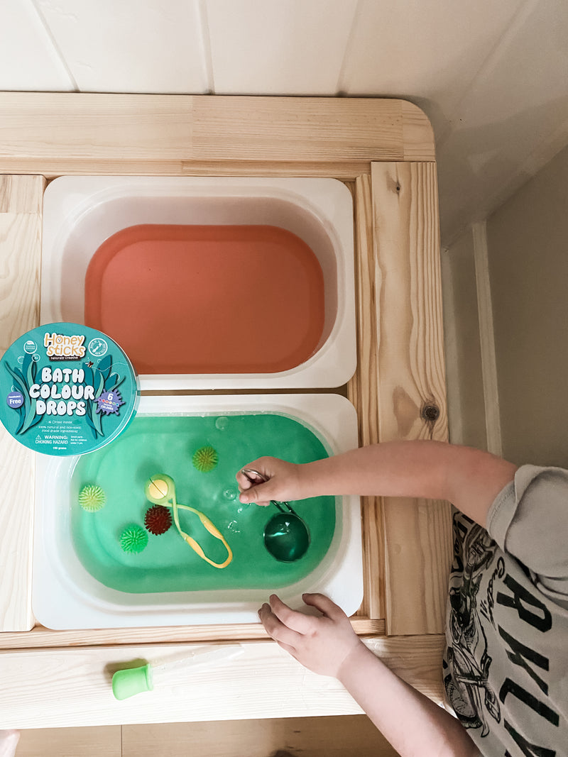 Honeysticks Bath Color Tablets for Kids - Non Toxic Bathtub Color